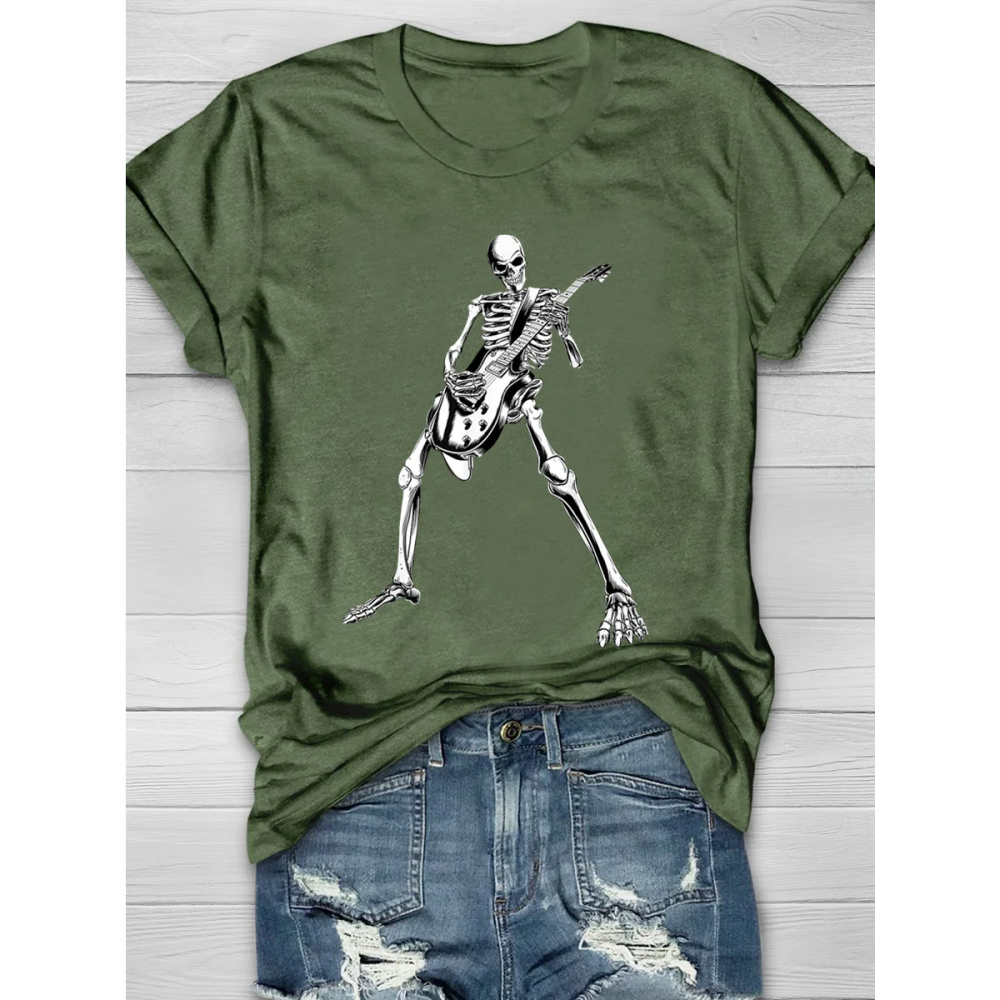 Guitar Skull Short Sleeve T-shirt