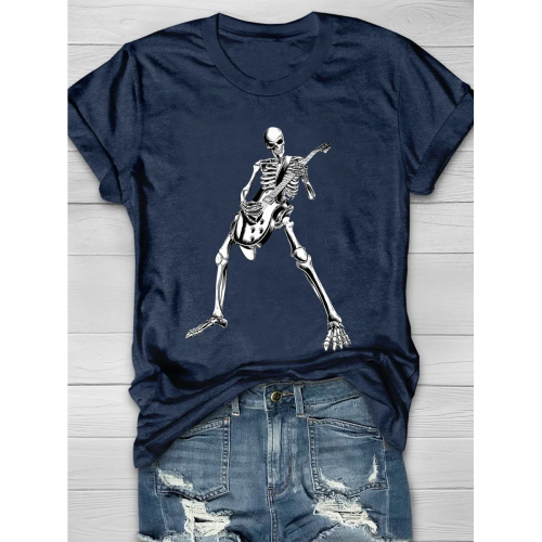 Guitar Skull Short Sleeve T-shirt