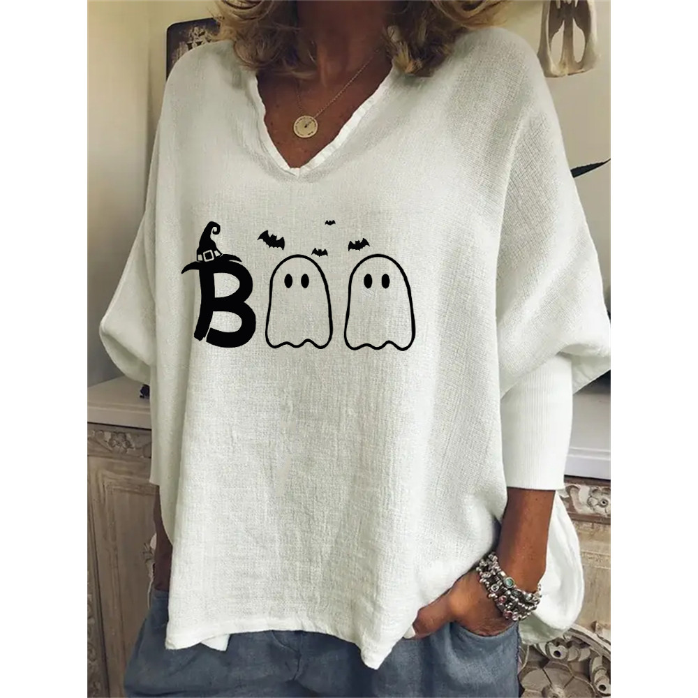 Halloween Boo Lovely Ghosts Oversize Tunic