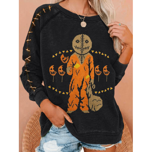 Halloween Cartoon Pumpkin Monster Sweatshirt