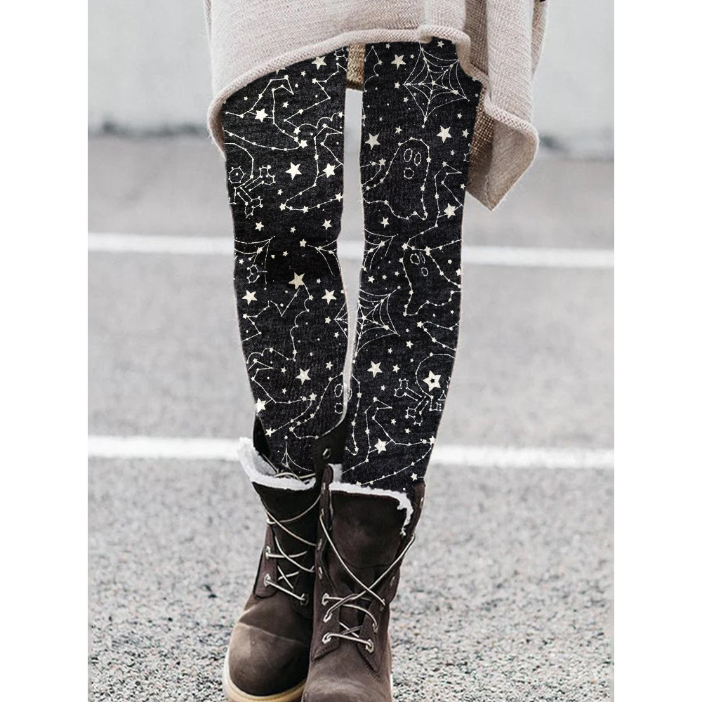 Halloween Elements Inspired Constellation Leggings