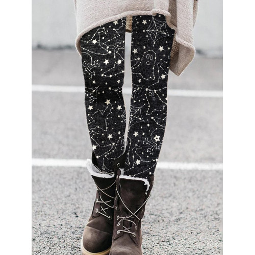Halloween Elements Inspired Constellation Leggings