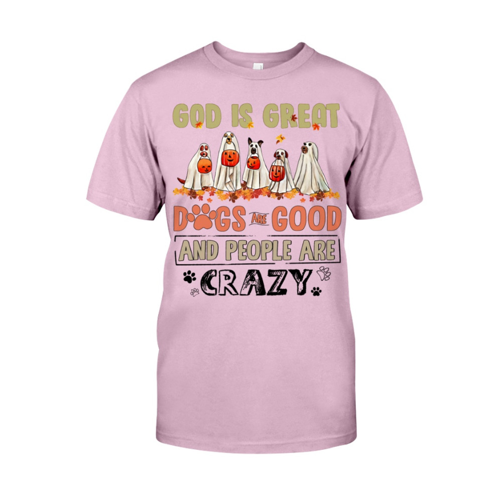 Halloween Ghost Dog Print Short Sleeve T Shirt
