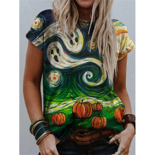 Halloween Ghost Spooky Night Art T Shirt