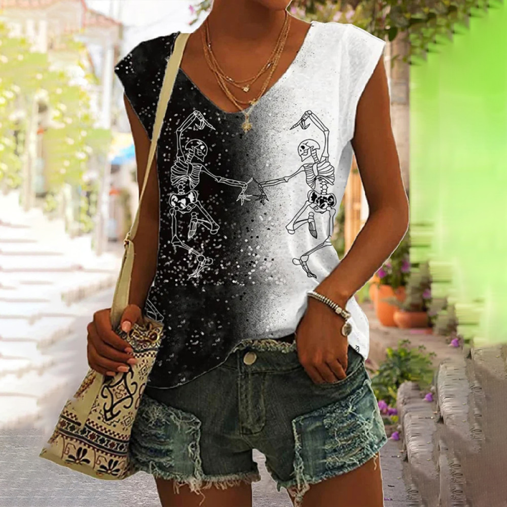 Halloween Ladies Printed Tank Top