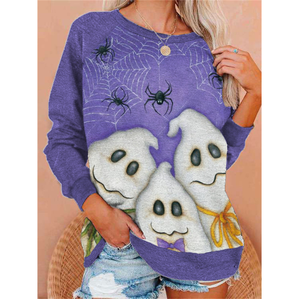 Halloween Lovely Ghosts Graphic Sweatshirt