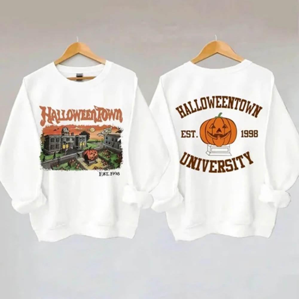 Halloweentown Print Casual Sweatshirt