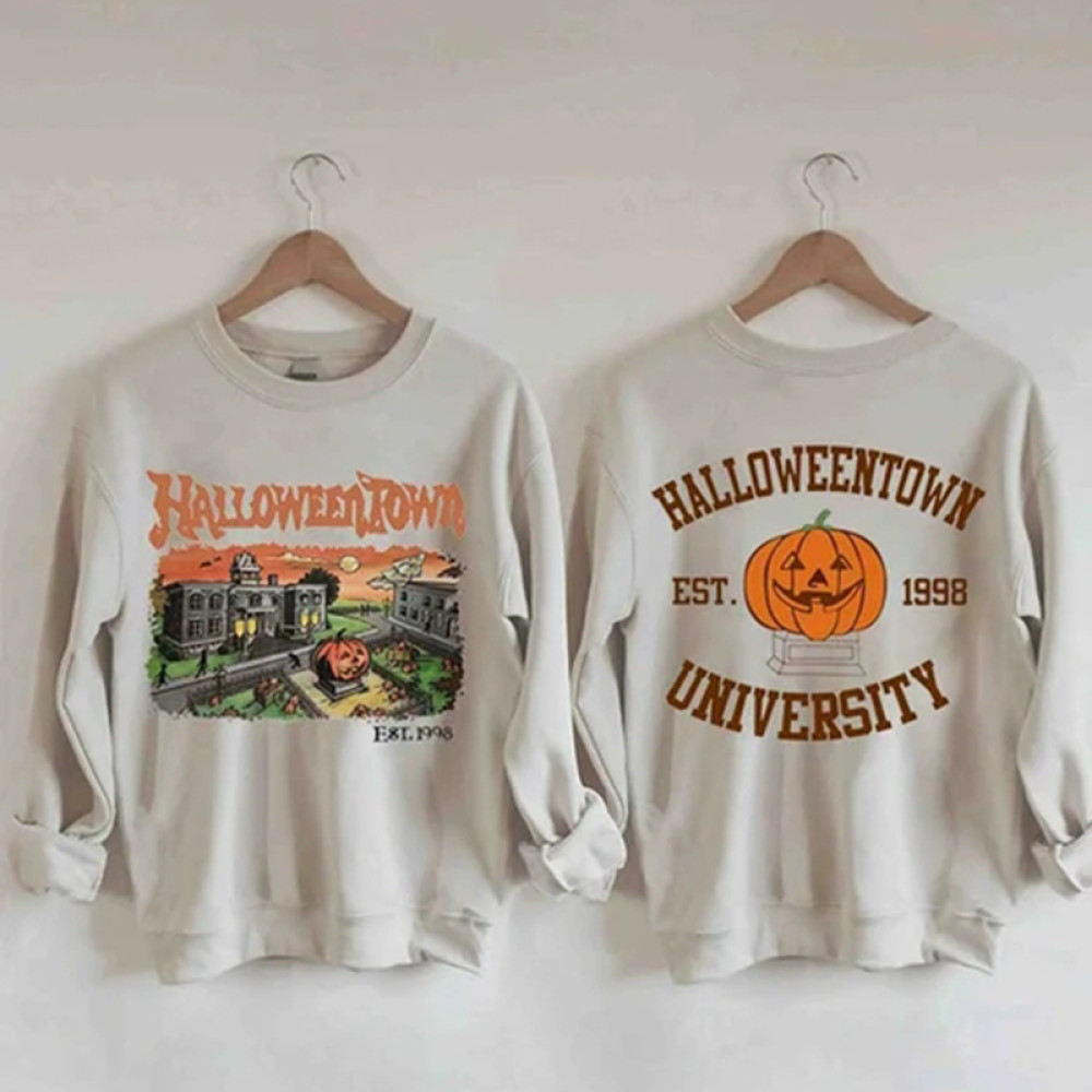 Halloweentown Print Casual Sweatshirt