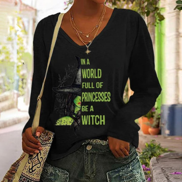 In A World Full of Princess Be A Witch Print T-Shirt