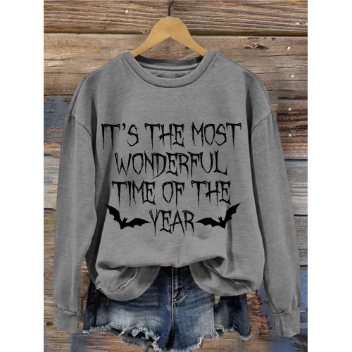 It's The Most Wonderful Time Of The Year Halloween Washed Sweatshirt