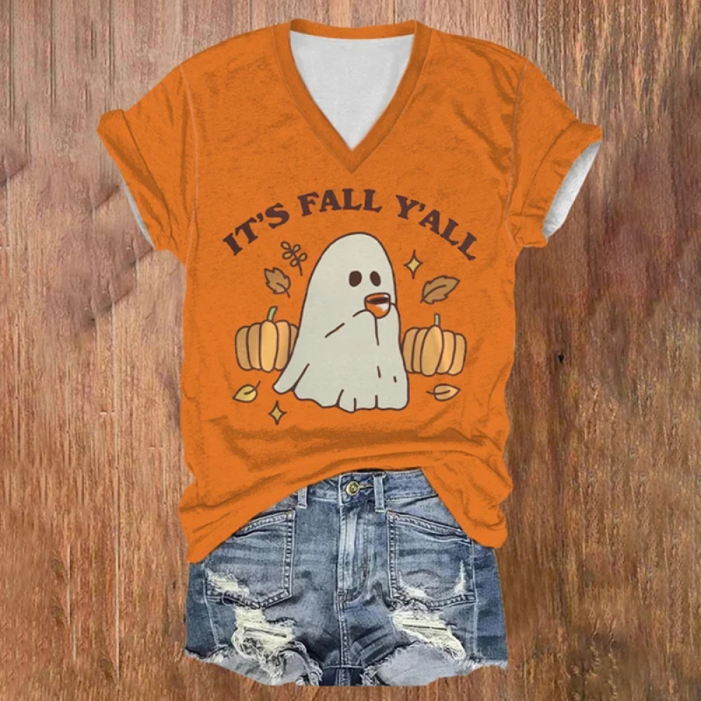 Its Fall Yall V Neck T-Shirt