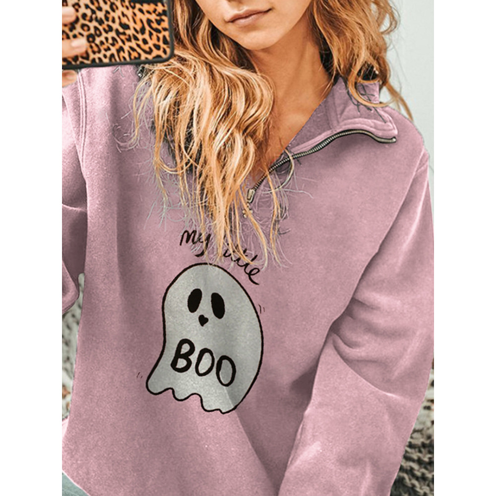 My Little Boo Print Sweatshirt