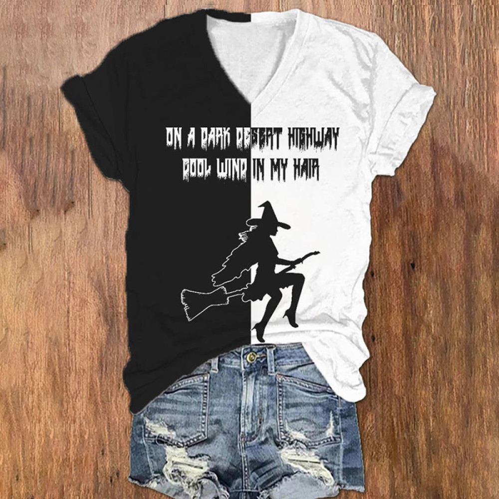 On A Dark Desert Highway Cool Wind In My Hair Witch T-Shirt