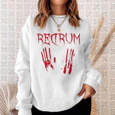 Redrum Halloween Crewneck Casual  Sweatshirt