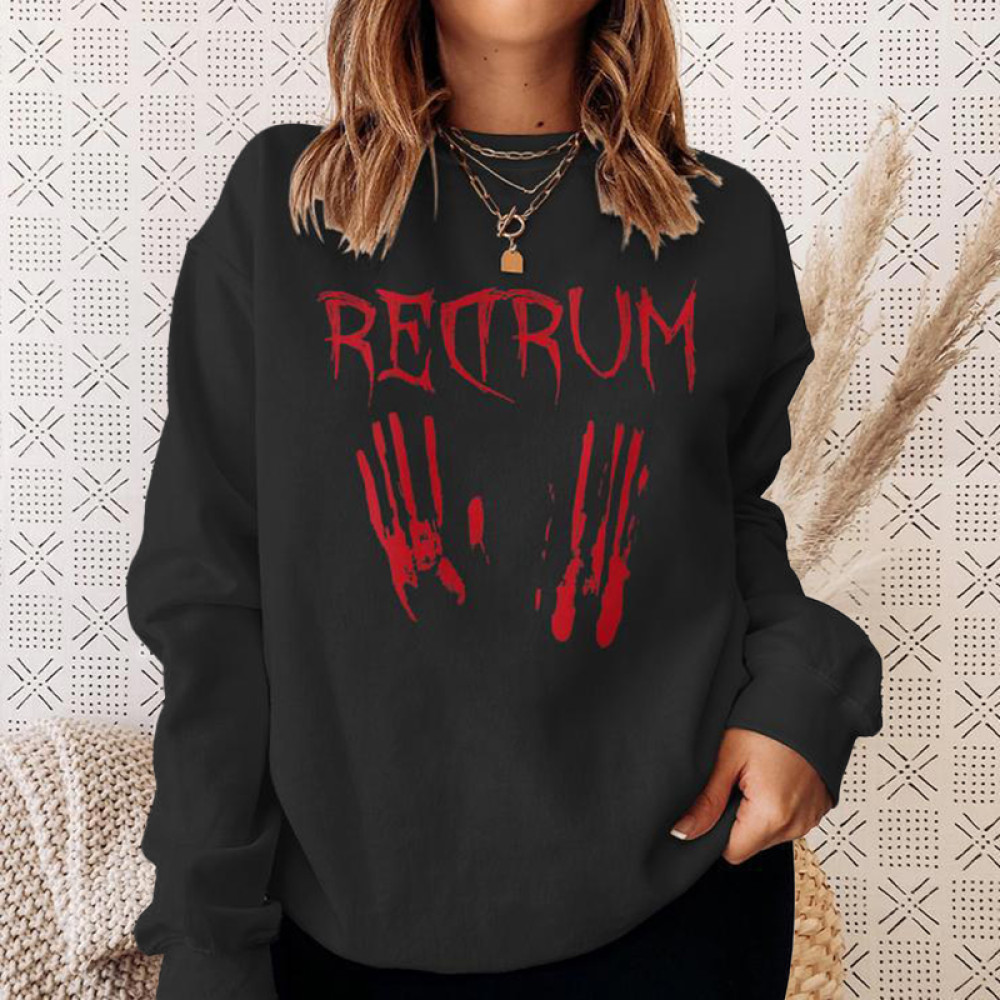Redrum Halloween Crewneck Casual  Sweatshirt