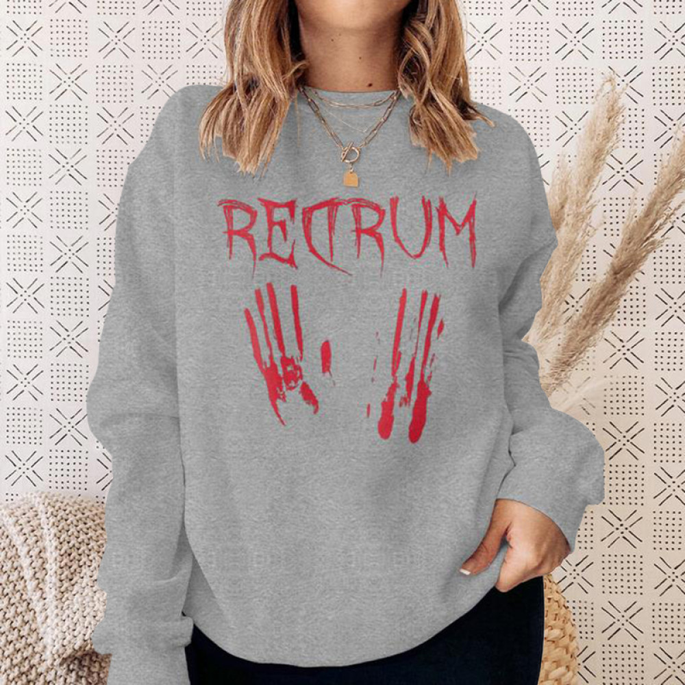 Redrum Halloween Crewneck Casual  Sweatshirt