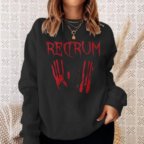 Redrum Halloween Crewneck Casual  Sweatshirt