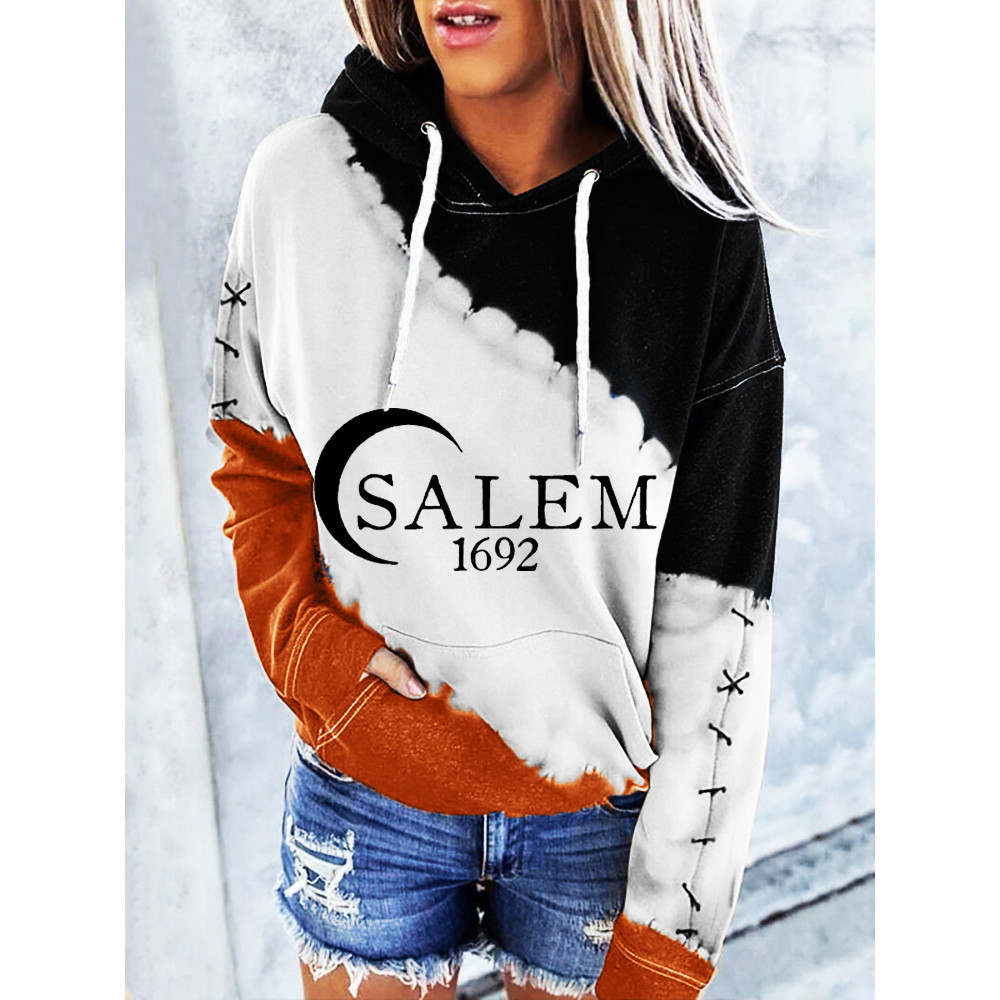 Salem 1692 Halloween Witch Tie Dye Hoodie