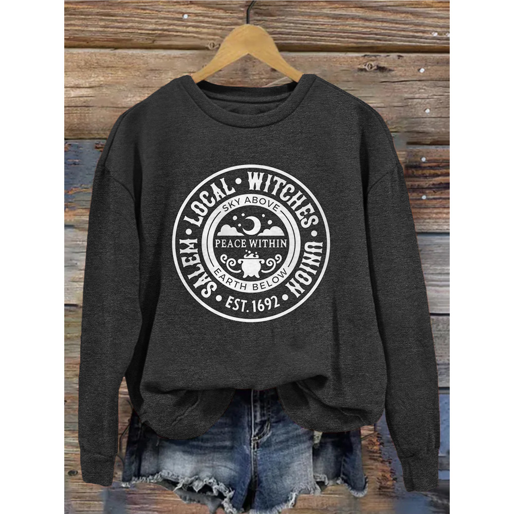 Salem Local Witches Union Halloween Washed Sweatshirt