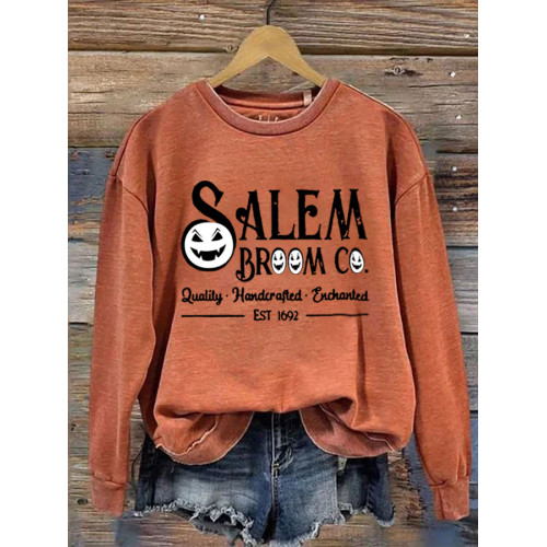 Salem Witch Company 1692 Print Crewneck Long Sleeve Sweatshirt