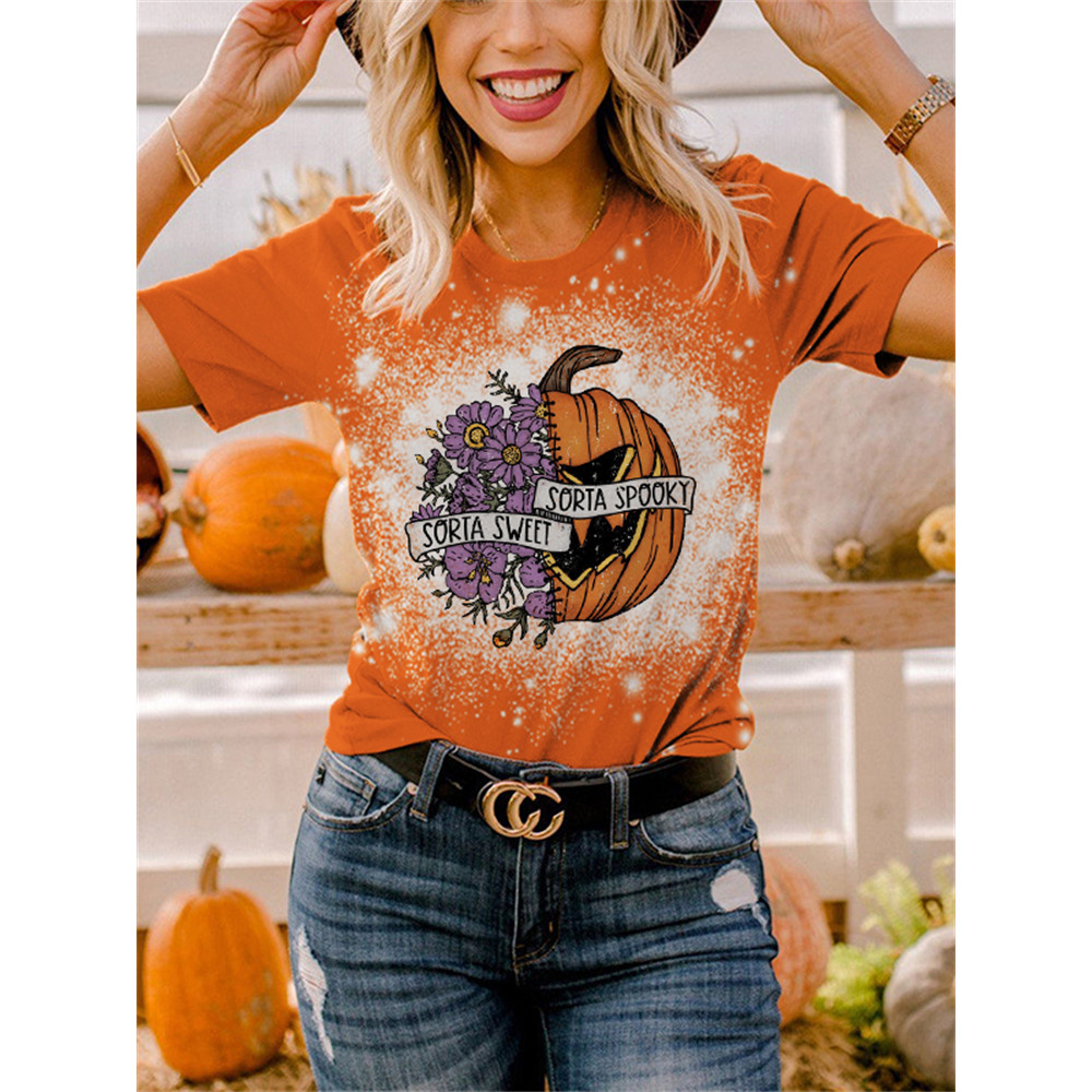 Sorta Sweet Sorta Spooky Bleached T Shirt