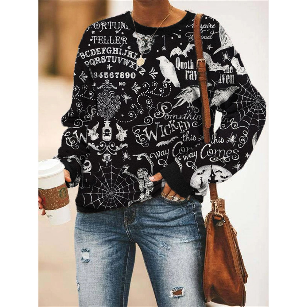 Vintage Halloween Inspired Art Print Sweatshirt
