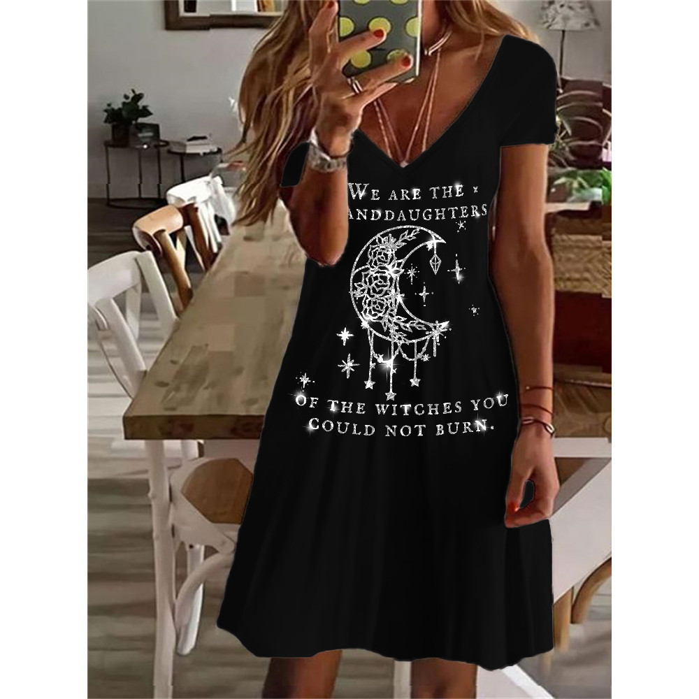 We Are the Granddaughters of the Witches You Could Not Burn Glitter Midi Dress