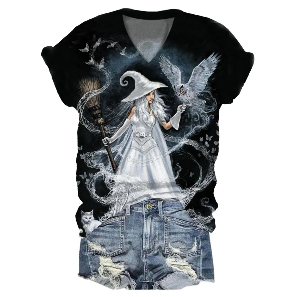 Witch Halloween Print Top