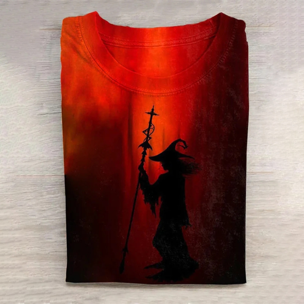 Women'S Halloween Witch Print Casual T-Shirt