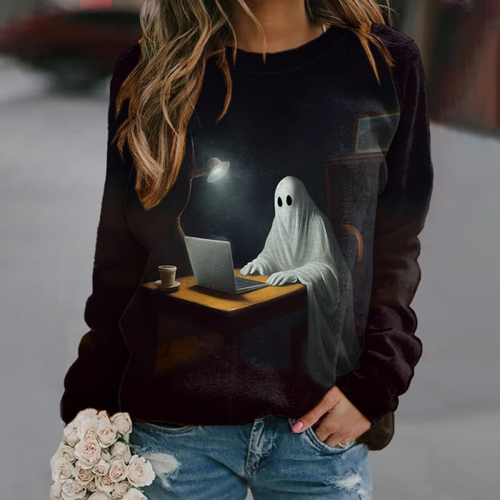 Working Ghost Dark Print Sweatshirt