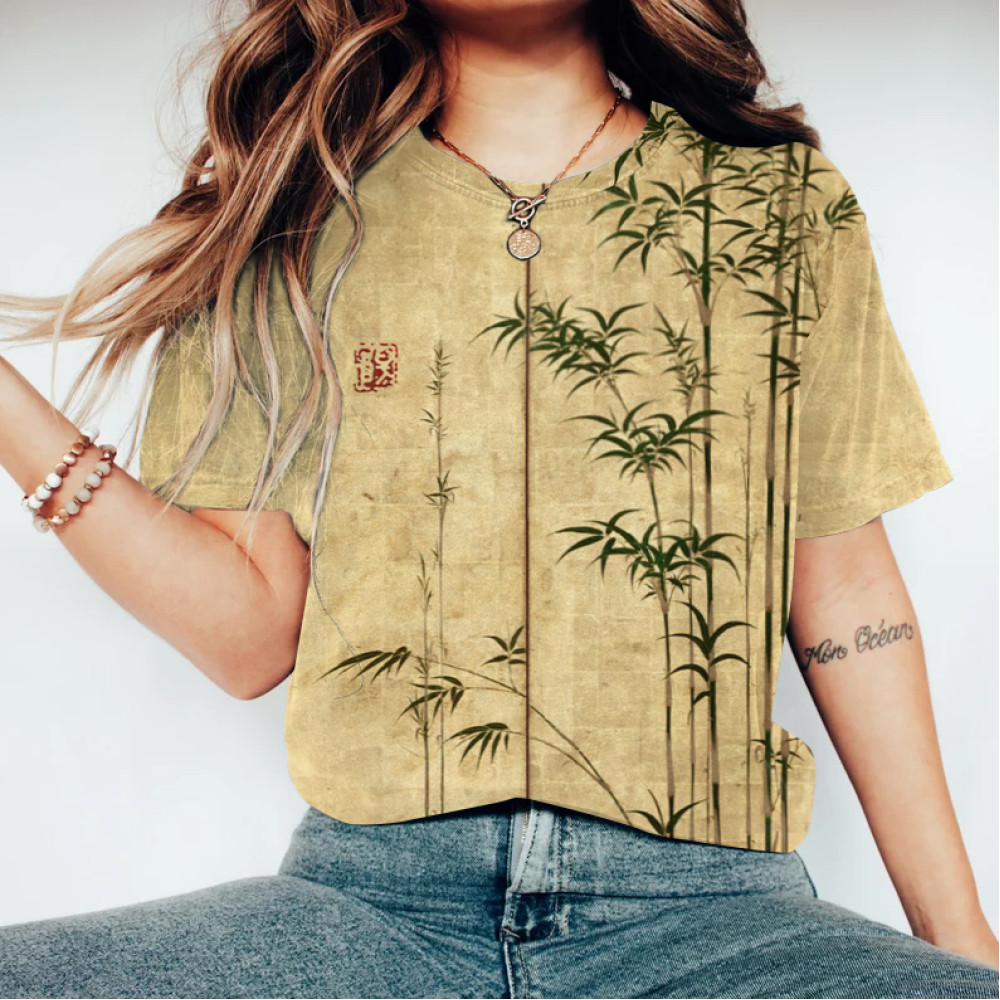 Bamboo Japanese Art T Shirt