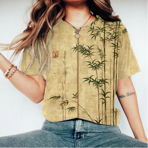 Bamboo Japanese Art T Shirt