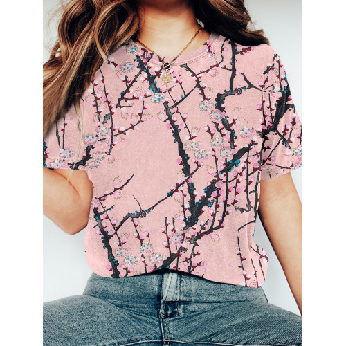 Cherry Blossom Japanese Art Vintage Comfy T Shirt