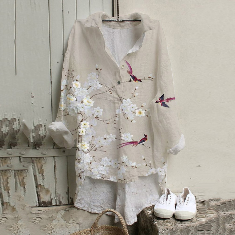 Floral Print Casual Long Sleeve Shirt