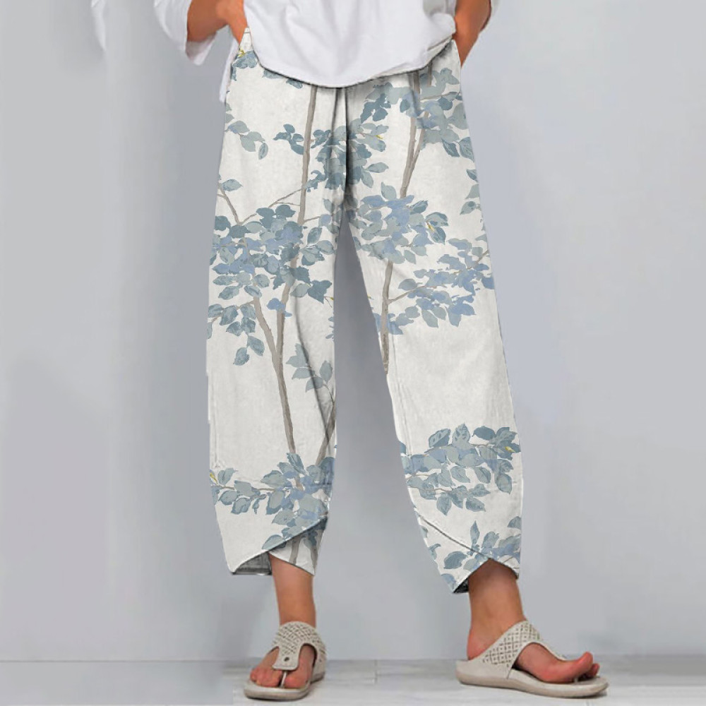 Floral Print Loose Casual Pants