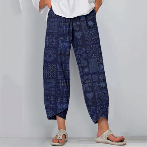 Japanese Art Sashimi Printed Loose Pants