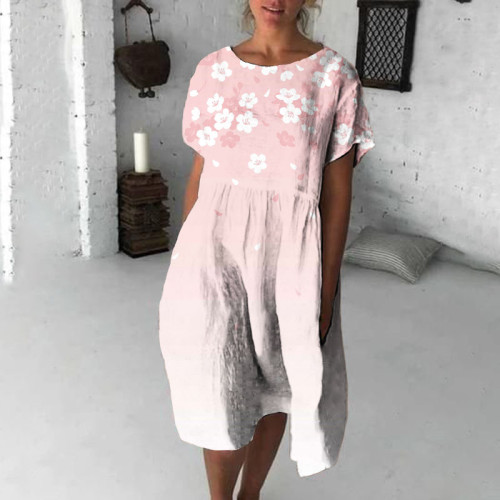 Japanese Cherry Blossom Art Flowy Midi Dress