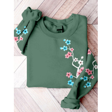 Japanese Cherry Blossom Crew Neck Comfy Sweatshirt