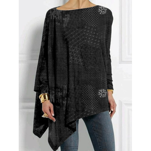 Japanese Traditional Sashiko Art Bat Sleeve T Shirt