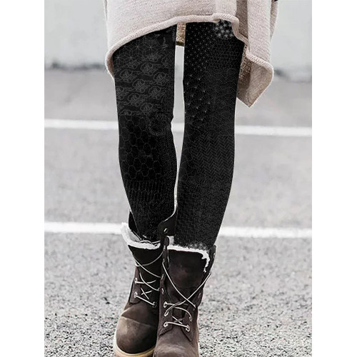 Japanese Traditional Sashiko Art Comfy Leggings