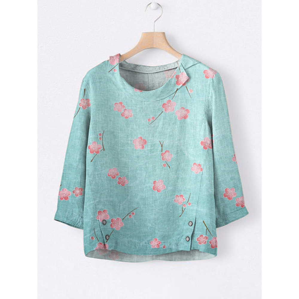 Sakura Japanese Linen Lapel Top