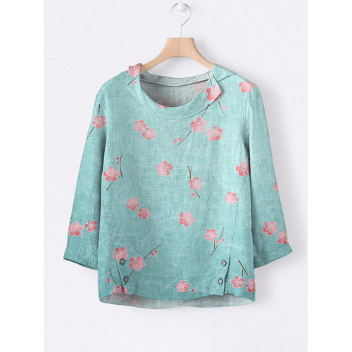 Sakura Japanese Linen Lapel Top