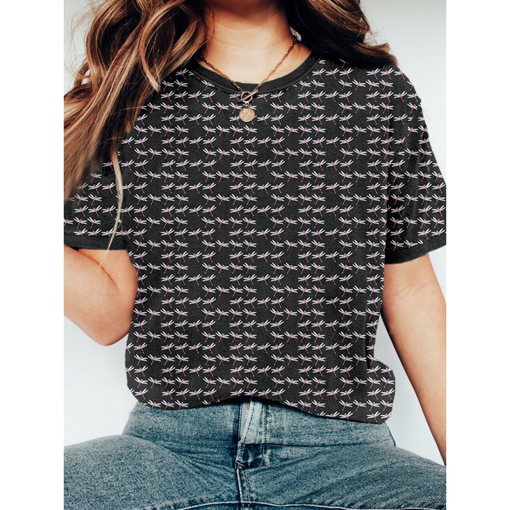 Traditional Japanese Pattern Vintage Washed T Shirt