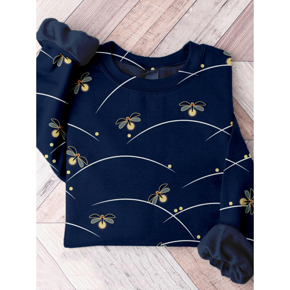 Vintage Japanese Glowworms Art Comfy Sweatshirt