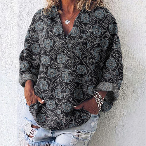 Vintage Japanese Traditional Sashiko Art Linen Blend Tunic