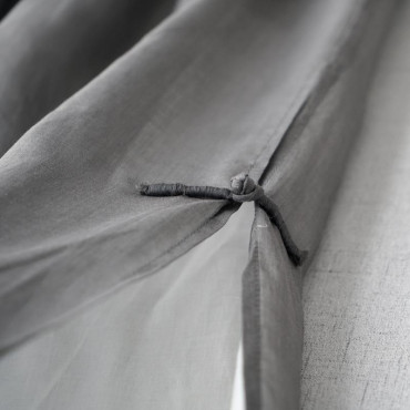 Vintage Solid Cotton Linen Slit Frog Cozy Pants