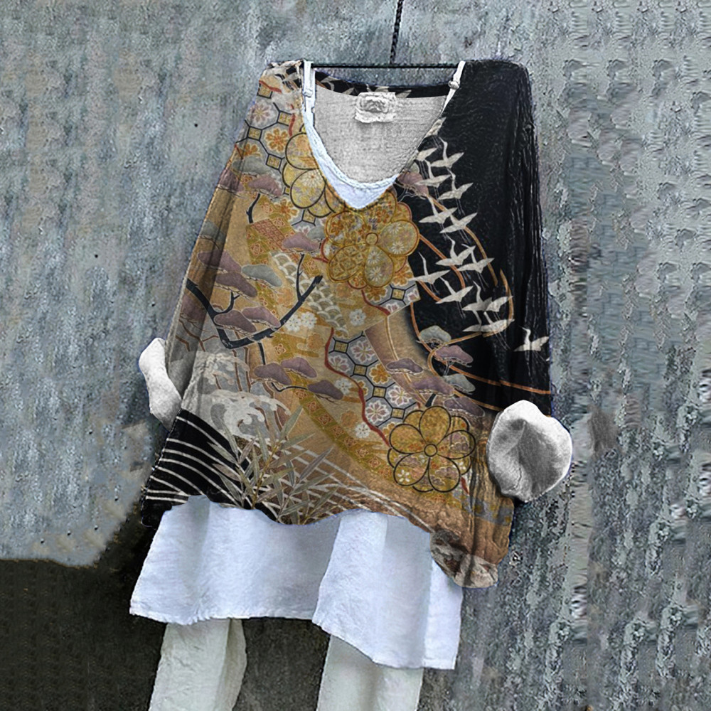 Women's Japanese Art Loose Casual Shirt