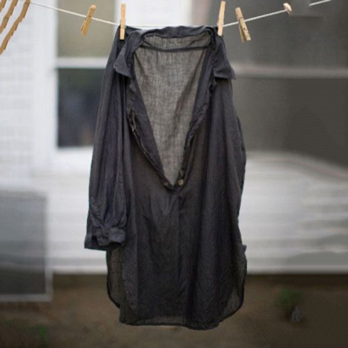 Women's Vintage Cotton And Linen Blouse