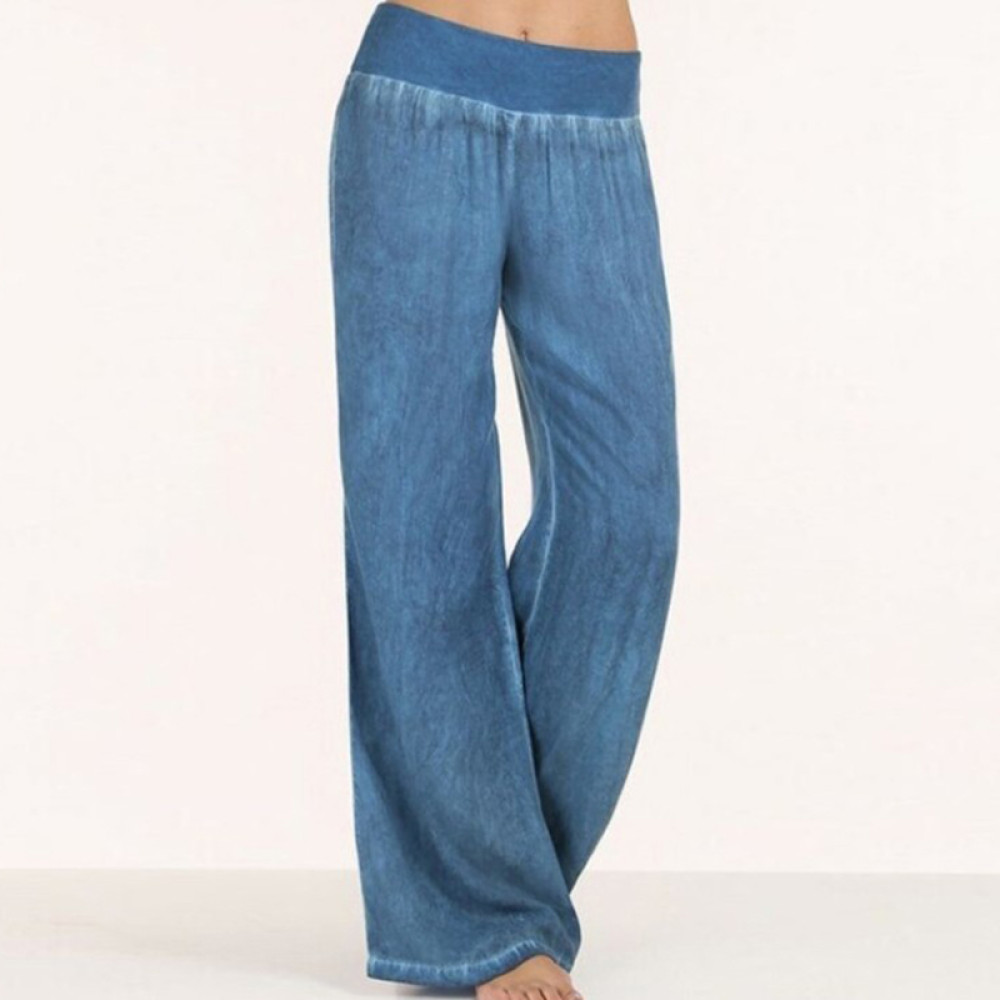 Casual Thin Denim Wide Leg Pants