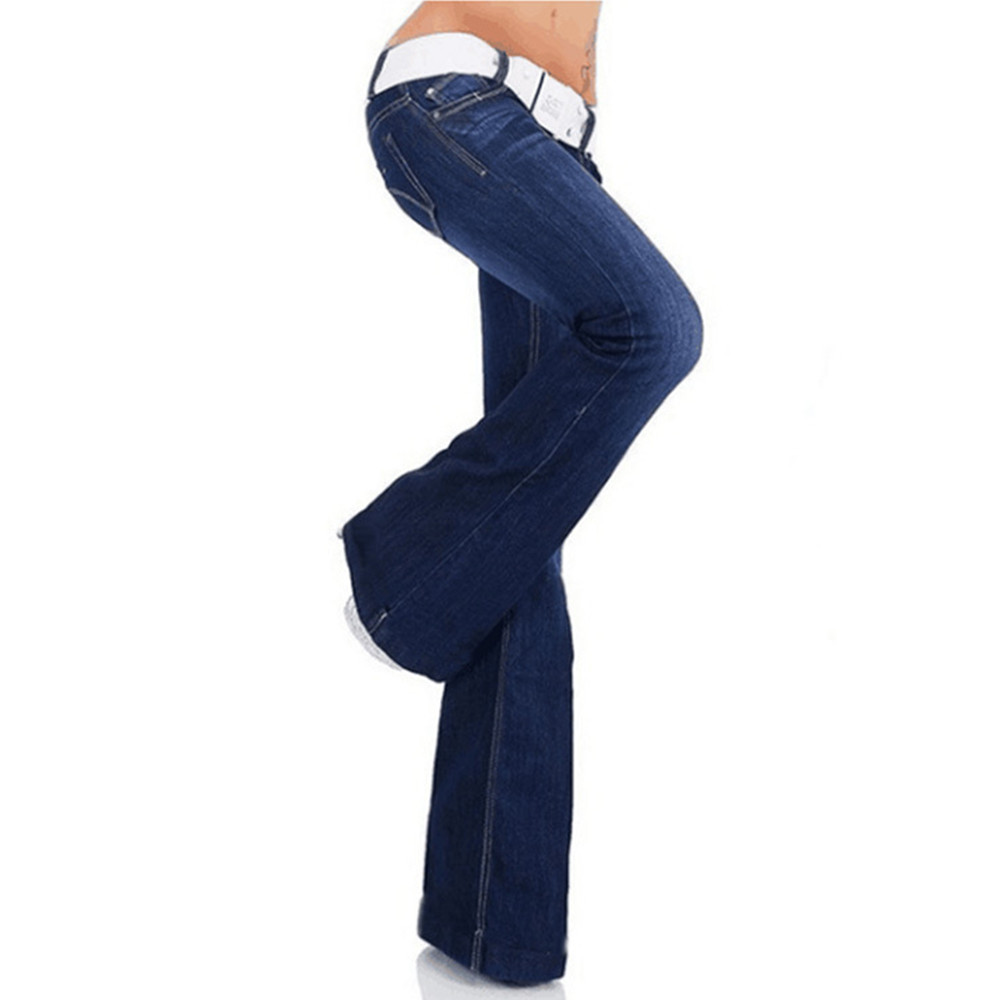 Classic Low-Rise Washed Bootcut Jeans